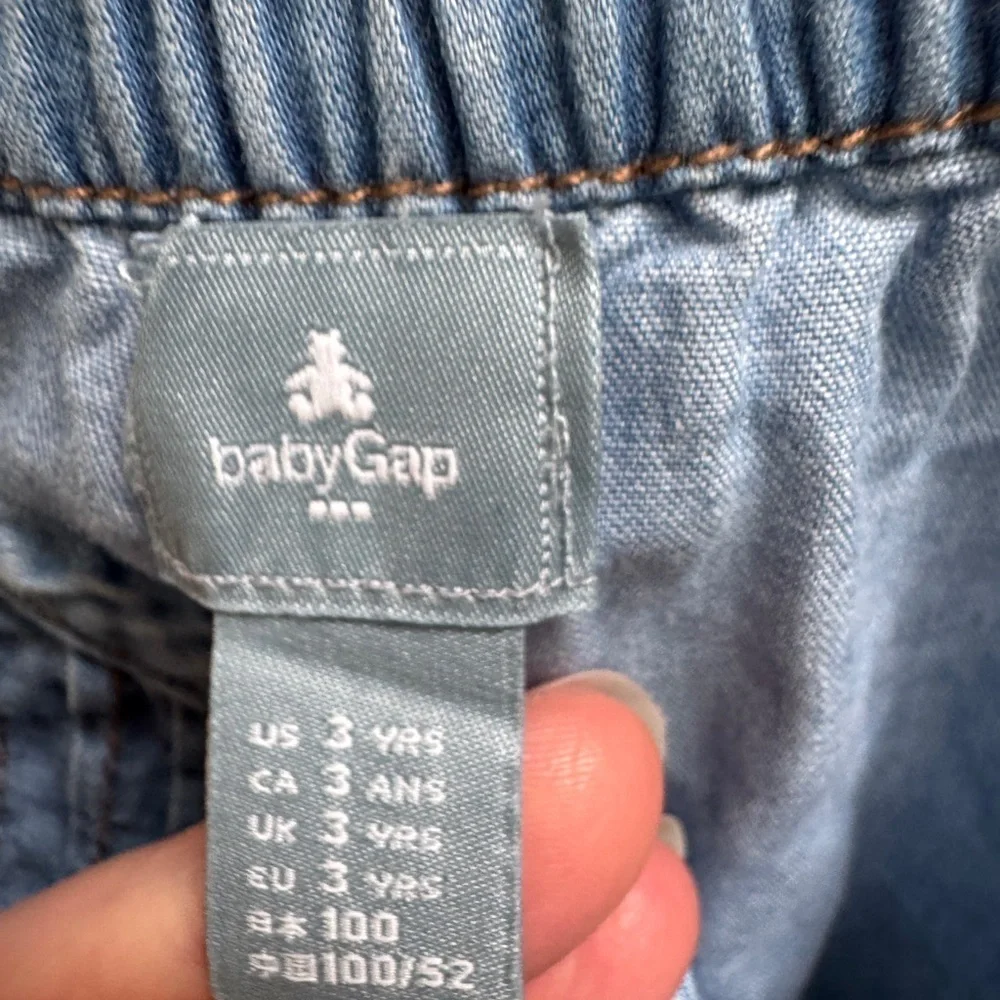 NWOT Baby GAP 3T Girls Light Blue Denim Button Down Camisole Sleeveless Blouse